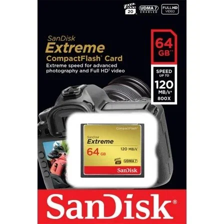 Sandisk Tarjeta Compact Flash Ultra SDCFXSB-064G-G46 de 64 GB